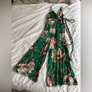 Floral Green Free People Jumpsuit